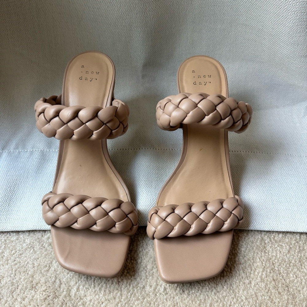 A New Day Women's Tan Braided Sandals